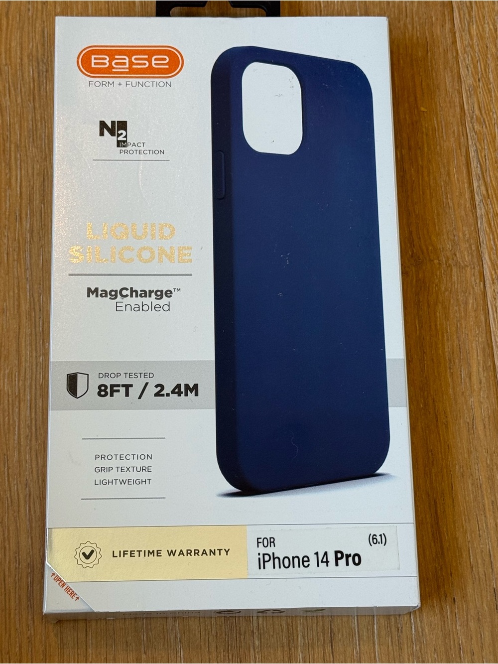 New Base Liquid Silicone MagCharge Case for iPhone 14 Pro - Navy Blue